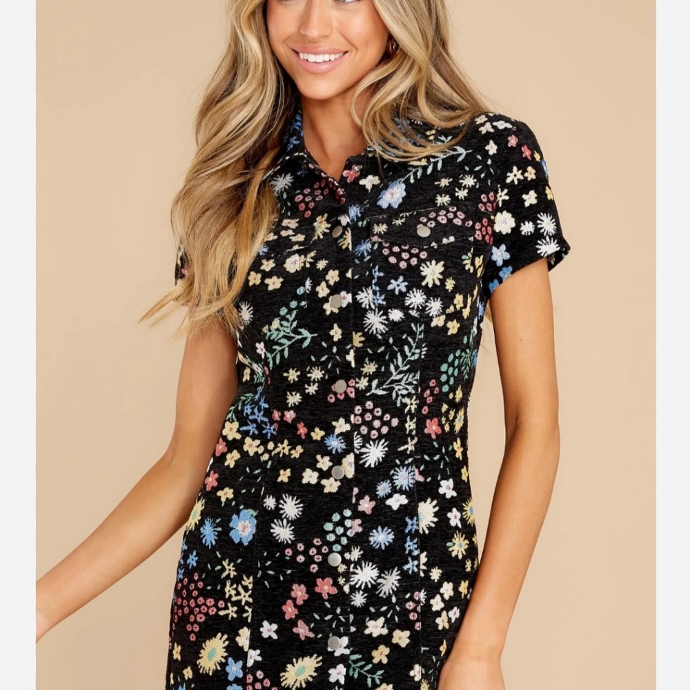 Floral Print Women's Dress - Picture 4 of 4